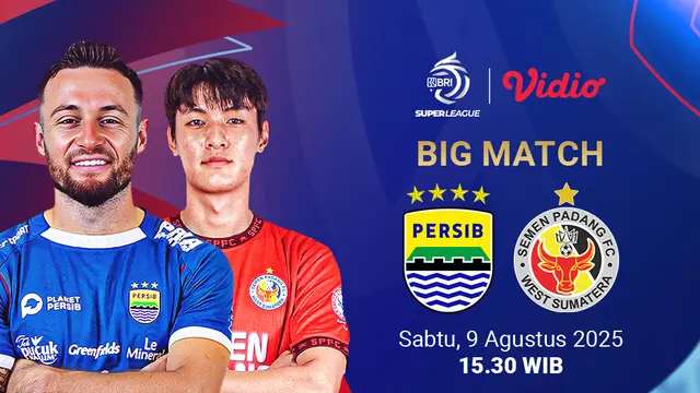 Nonton BRI Super League Persib vs Semen Padang Live Eksklusif di Vidio. (Sumber: dok. vidio.com)