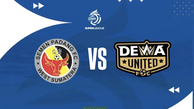 Cover prediksi Semen Padang versus Dewa United di BRI Super League 2025/2026.