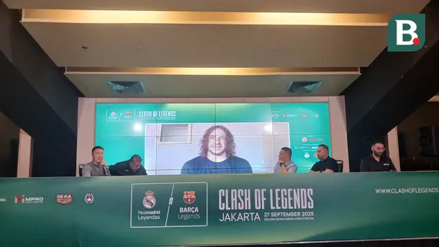 Konferensi pers Clash of Legends di Stadion Utama Gelora Bung Karno, Jakarta, Jumat (8/8/2025). (Bola.com/Hery Kurniawan)