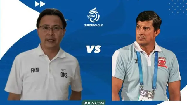 Ilustrasi duel pelatih Persik Kediri vs Madura United. (Bola.com/Benediktus Gerendo Pradigdo
