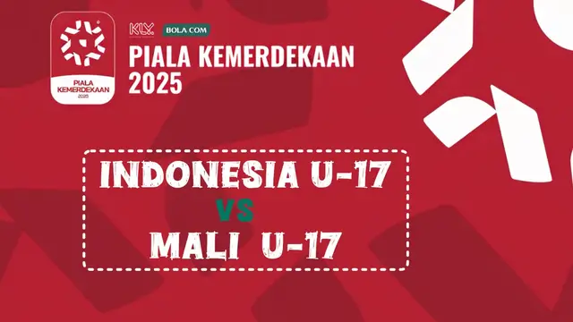 Timnas Indonesia U-17 menghadapi Timnas Mali U-17 dalam laga terakhir Piala Kemerdekaan 2025 di Stadion Utama Sumatera Utara, Deli Serdang, Senin (18/8/2025), (Bola.com/Wiwig Prayugi)