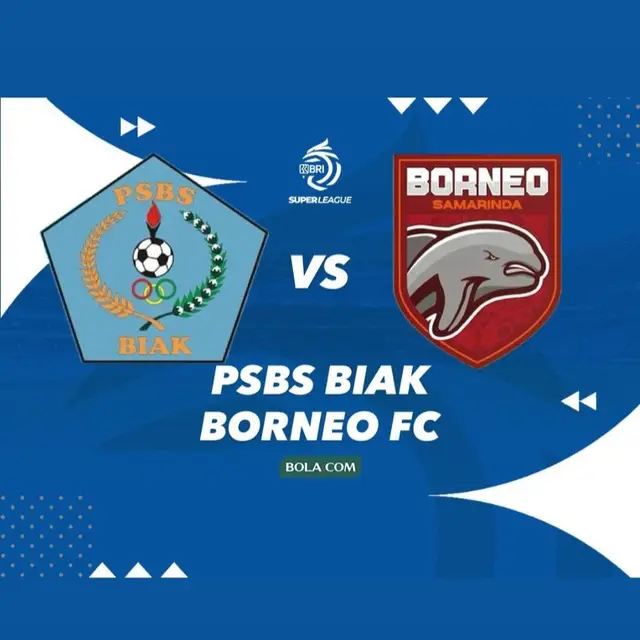 Ilustrasi PSBS Biak vs Borneo FC di BRI Super League. (Bola.com/Benediktus Gerendo Pradigdo)