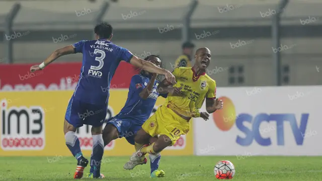 Hilton Moreira saat memperkuat Sriwijaya FC dan bertemu Persib Bandung. (Bola.com/Vitalis Yogi Trisna)