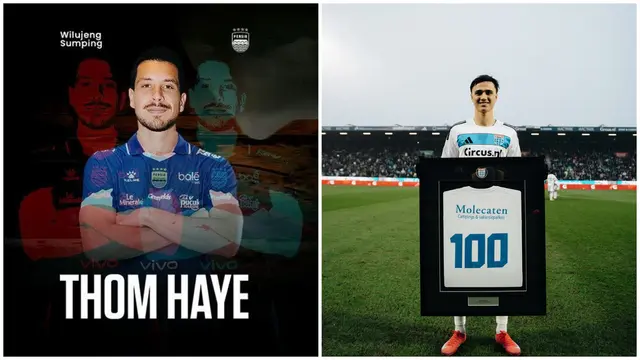 Thom Haye dan Eliano Reijnders. (Bola.com/Dok.Persib Bandung dan Eliano Reijnders).
