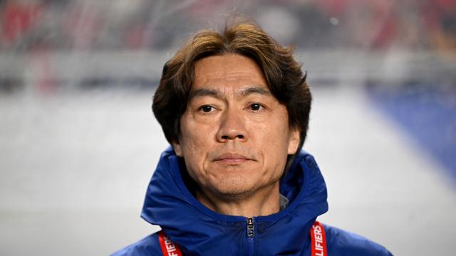 Pelatih Korea Selatan, Hong Myung-bo. (Jung Yeon-je / AFP)