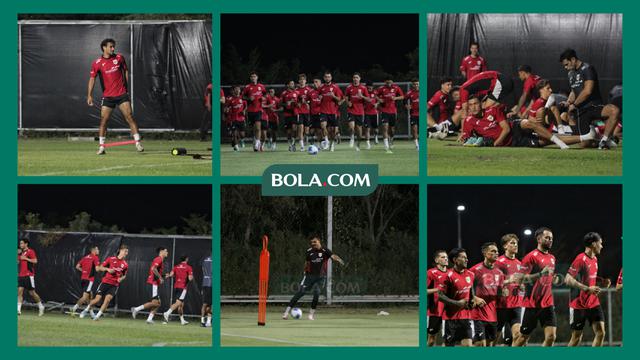Timnas Indonesia menjalani latihan perdana di Lapangan ABC Gelora Bung Tomo, Surabaya (2/9/2025). (Foto Wahyu Pratama/Bola.com)