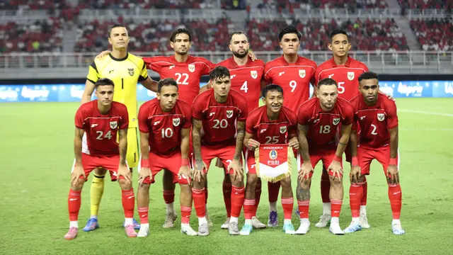 Timnas Indonesia saat melawan Chinese Taipei di FIFA Matchday di Stadion GBT, Surabaya, Jumat (5-9-2025). (Bola.com/Abdul Aziz)
