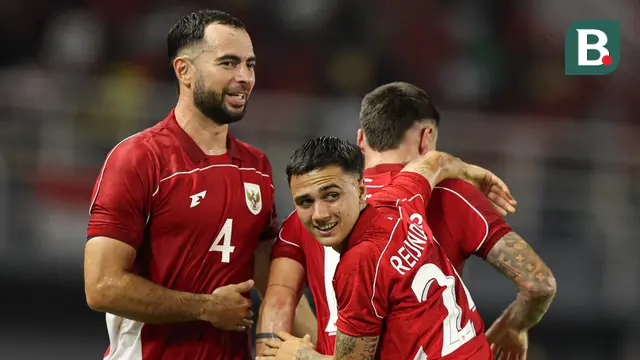 Pemain Timnas Indonesia, Eliano Reijnders merayakan gol timnya dalam laga FIFA Matchday melawan Chinese Taipei di Stadion Gelora Bung Tomo (GBT), Surabaya, Jumat (06/07/2025). (Bola.com/Abdul Aziz)