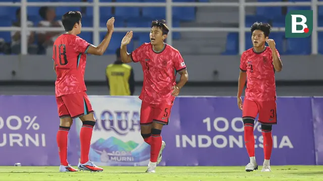 Timnas Korea Selatan melawan Timnas Indonesia di Kualifikasi Piala Asia U-23 2026. (Bola.com/Abdul Aziz).