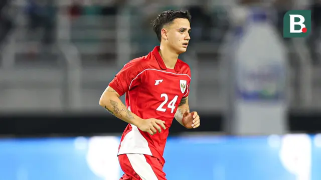 Pemain Timnas Indonesia, Eliano Reijnders dalam laga FIFA Matchday melawan Chinese Taipei di Stadion Gelora Bung Tomo (GBT), Surabaya, Jumat (06/07/2025). (Bola.com/Abdul Aziz)