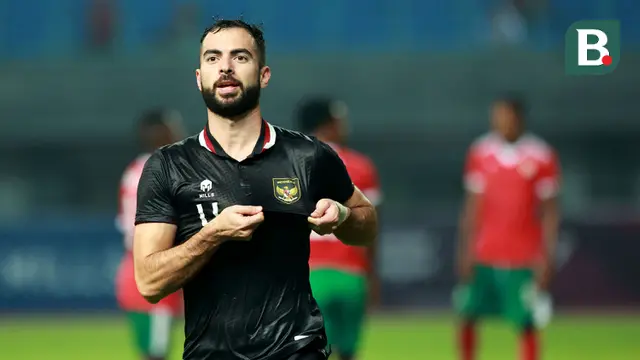 Pemain Timnas Indonesia, Jordi Amat melakukan selebrasi setelah mencetak gol penyeimbang 2-2 ke gawang Burundi pada pertandingan kedua FIFA Matchday di Stadion Patriot Candrabhaga, Bekasi, Selasa (28/3/2023). (Bola.com/M Iqbal Ichsan)