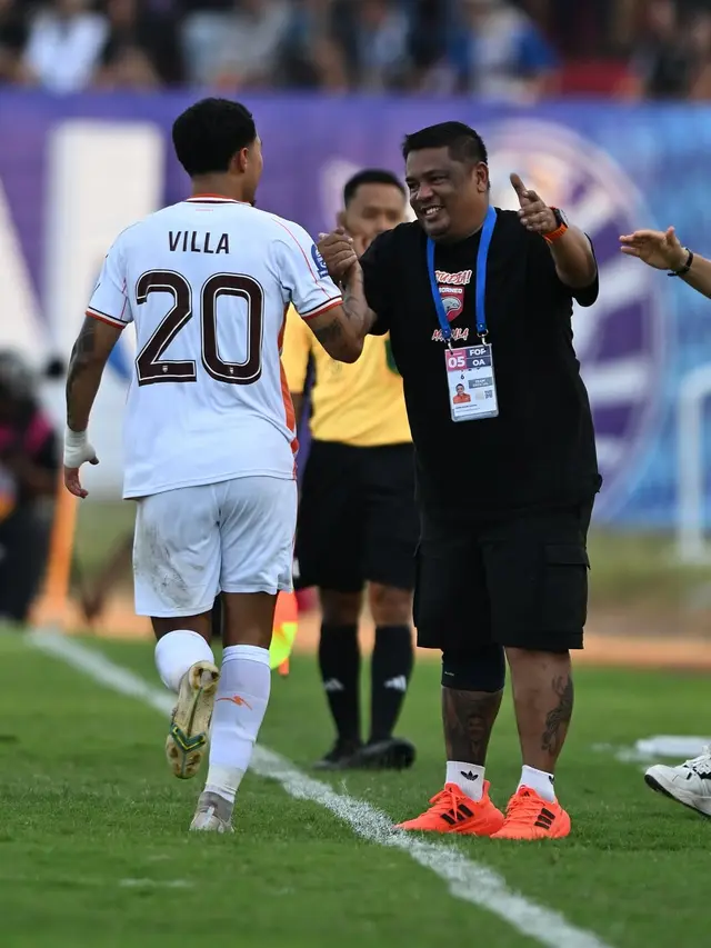 Juan Villa dalam laga pekan kelima BRI Super League 2025/2026 antara PSIM Yogyakarta Vs Borneo FC Samarinda di Stadion Sultan Agung, Bantul, Minggu (14/9/2025). (Dok. Borneo FC Samarinda)
