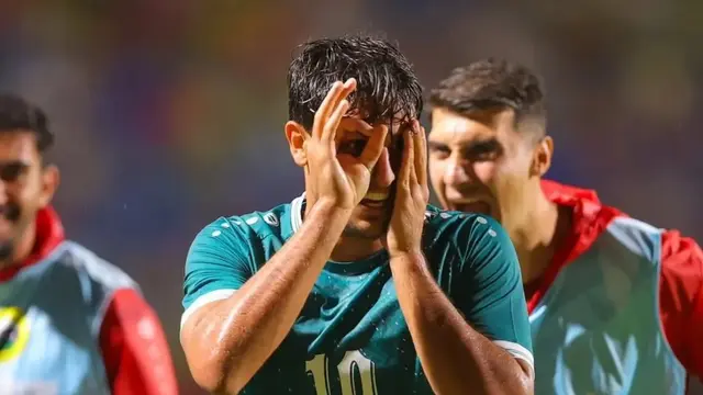 Selebbrasi Mohanad Ali dalam laga Thailand vs Irak di final King's Cup 2025, Minggu (7/9/2025). (Iraq National Team Official)