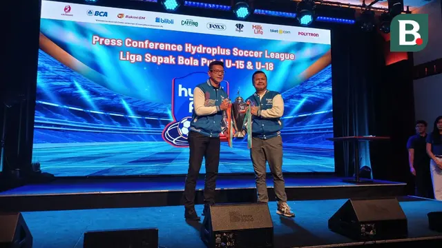 Konferensi pers HYDROPLUS Soccer League di XXI Lounge, Plaza Senayan, Jakarta, Rabu (1/10/2025). (Bola.com/Hery Kurniawan)