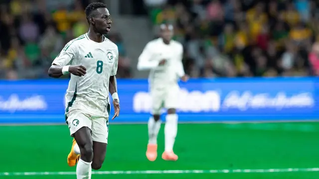Pemain sayap Timnas Arab Saudi, Marwan Al-Sahafi. (Bola.com/X Saudi National Team)