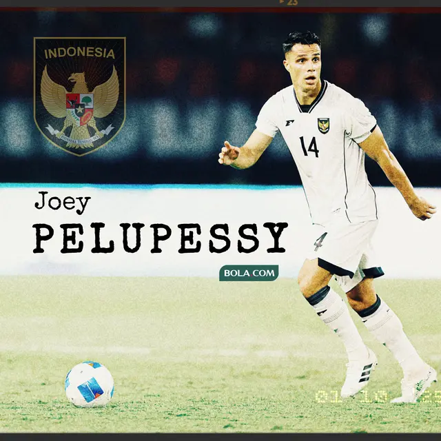 Gelandang Timnas Indonesia di Kualifikasi Piala Dunia 2026, Joey Pelupessy. (Bola.com/Wiwig Prayugi)