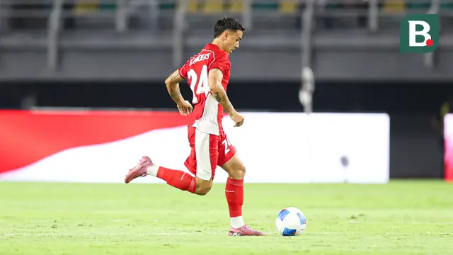 Pemain Timnas Indonesia, Eliano Reijnders dalam laga FIFA Matchday melawan Chinese Taipei di Stadion Gelora Bung Tomo (GBT), Surabaya, Jumat (06/07/2025). (Bola.com/Abdul Aziz)