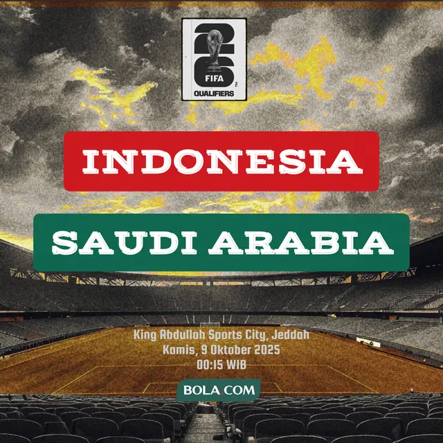 Timnas Indonesia Vs Arab Saudi, R4 Kualifikasi Piala Dunia 2026. (Bola.com/Wiwig Prayugi)