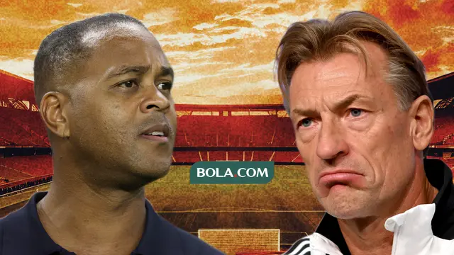 Duel pelatih Timnas Indonesia, Patrick Kluivert Vs Arab Saudi, Herve Renard, ualifikasi Piala Dunia 2026. (Bola.com/Wiwig Prayug