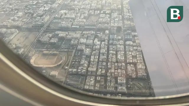 Suasana kota Jeddah dari udara, Senin (6/10/2025). (Bola.com/Hery Kurniawan)