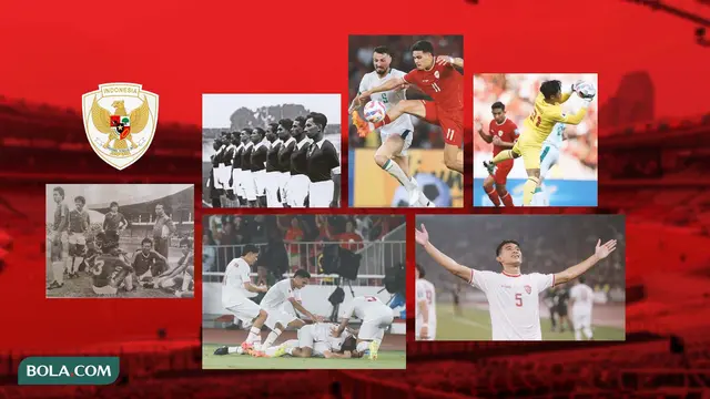 Kolase - Timnas Indonesia di Piala Dunia 1930, Timnas Indonesia edisi Pra Piala Dunia 1986, dan Timnas Indonesia zaman sekarang 