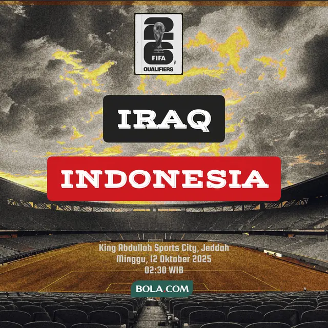 Irak Vs Timnas Indonesia, Kualifikasi Piala Dunia 2026. (Bola.com/Wiwig Prayugi)