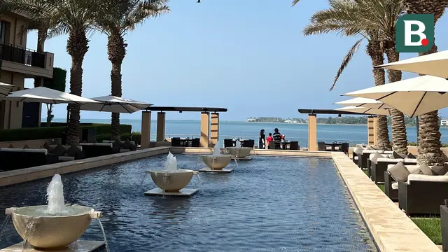 Salah satu sisi Park Hyatt Jeddah Hotel, tempat Timnas Indneesia menginap selama putaran keempat Kualifikasi Piala Dunia 2026. (Bola.com/Hery Kurniawan)