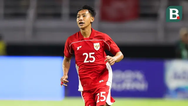 Pemain Timnas Indonesia, Beckham Putra saat melawan Chinese Taipei dalam laga FIFA Matchday di Stadion Gelora Bung Tomo (GBT), Surabaya, Jumat (05/09/2025). (Bola.com/Abdul Aziz)
