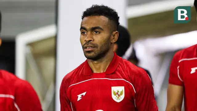 Pemain Timnas Indonesia, Yakob Sayuri dalam laga FIFA Matchday melawan Chinese Taipei di Stadion Gelora Bung Tomo (GBT), Surabaya, Jumat (05/09/2025). (Bola.com/Abdul Aziz)