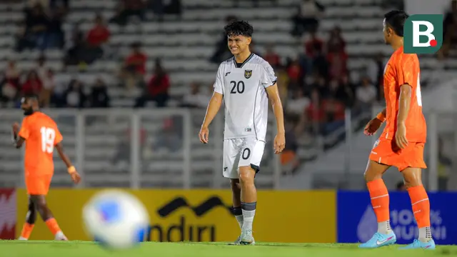 Timnas Indonesia U-22 Vs Timnas India U-22. (Bola.com/Bagaskara Lazuardi).