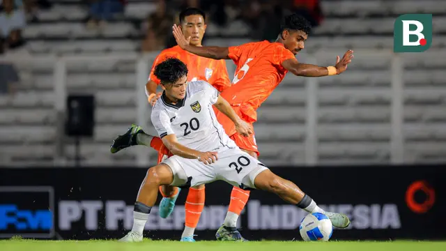 Timnas Indonesia U-22 Vs Timnas India U-22. (Bola.com/Bagaskara Lazuardi).