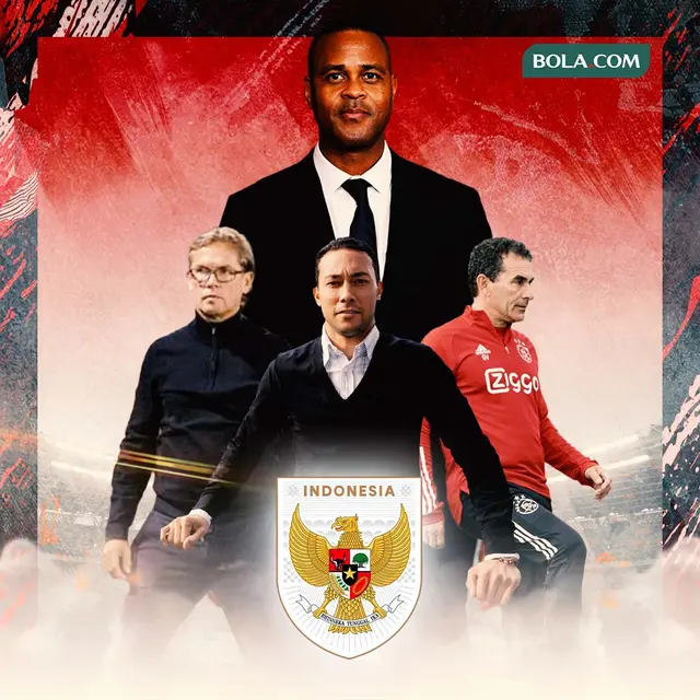 Timnas Indonesia - Patrick Kluivert, Denny Landzaat, Alex Pastoor, Gerald Vanenburg 