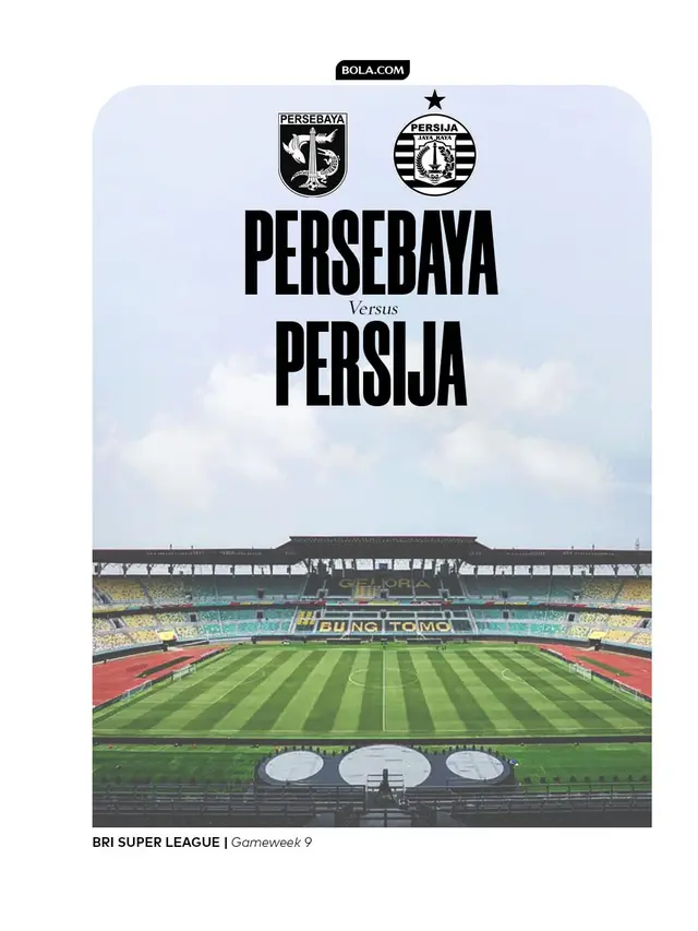 Cover Persebaya Surabaya versus Persija Jakarta di BRI Super League 2025/2026. (Gregah Nurikhsani/Bola.com)