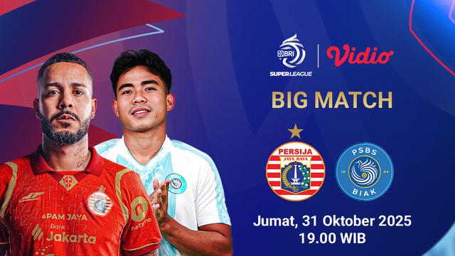 Saksikan Persija vs PSBS Biak eksklusif di Vidio. (dok. vidio.com)