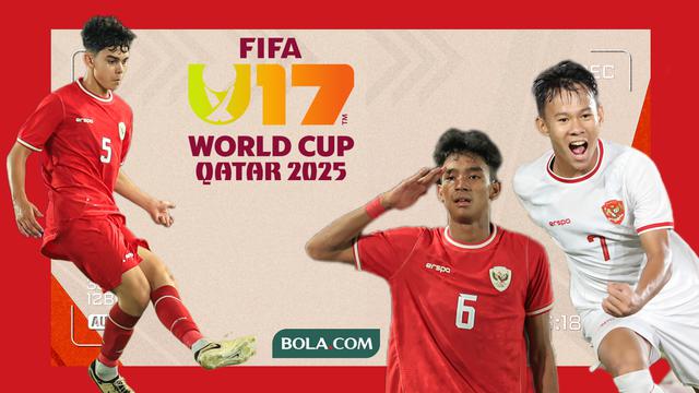 Timnas Indonesia U-17, Piala Dunia U-17 2025: Matthew Baker, Evandra Florasta, Zahaby Gholy. (Bola.com/Wiwig Prayugi)