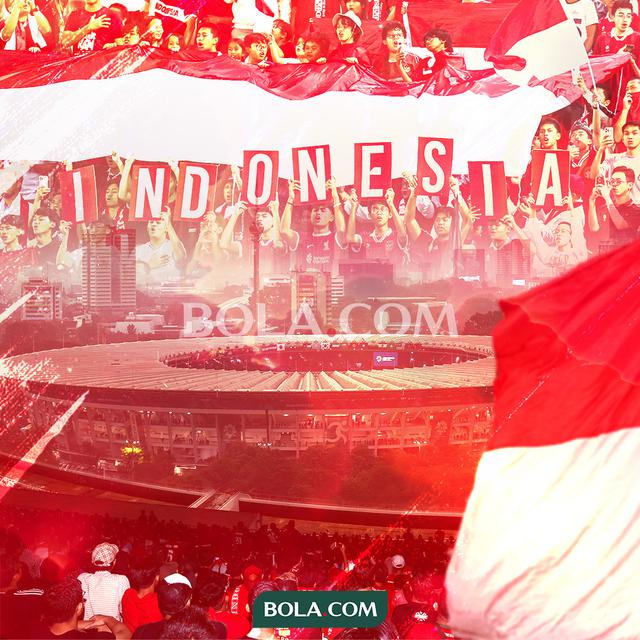 Ilustrasi - Suporter Timnas Indonesia atmosfer SUGBK 