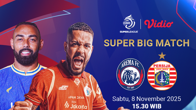 Saksikan Arema vs Persija eksklusif di Vidio. (dok. vidio.com)