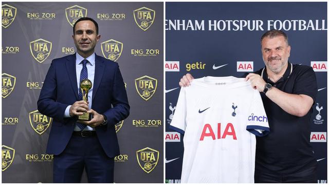 Timur Kapadze dan Ange Postecoglou. (Bola.com/Dok.Instagram Timur Kapadze dan Tottenham Hotspur).