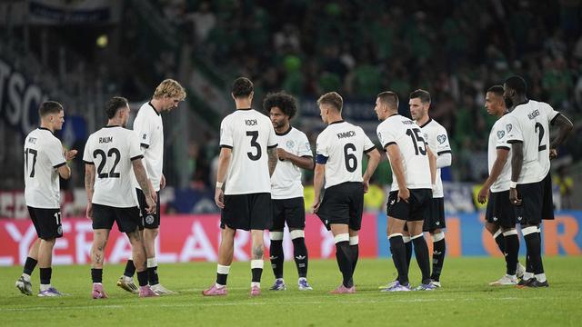 Skuad Jerman bersiap menghadapi Irlandia Utara di laga kedua Grup A Kualifikasi Piala Dunia 2026 zona Eropa di RheinEnergieStadion, Senin (08/09/2025). (AP Photo/Martin Meissner)