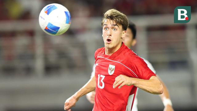 Mauro Zijlstra saat pertandingan Timnas Indonesia vs Chinese Taipei di FIFA Matchday, di Stadion GBT, Surabaya, Jumat (5-9-2025). (Bola.com/Abdul Aziz)