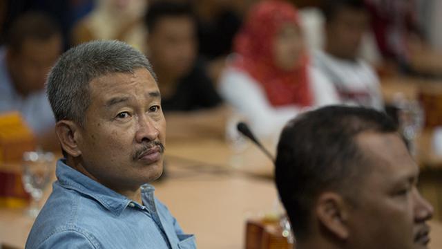 Mantan Kiper Timnas Indonesia, Hermansyah menghadiri pertemuan dengan Komnas HAM terkait konflik PSSI dengan Menpora di Jakarta, Kamis (13/8/2015). (Bola.com/Vitalis Yogi Trisna)