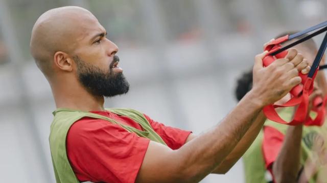 Alex de Aguiar Gomes atau Alex Tanque, striker asal Brasil rekrutan baru PSM Makassar jelang musim 2025/26. (Bola.com/Gatot Sumitro)