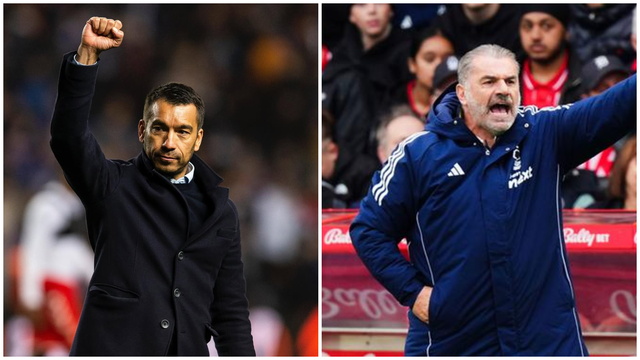 Giovanni van Bronckhorst dan Ange Postecoglou. (Bola.com/Dok.Instagram Giovanni van Bronckhorst dan AP).
