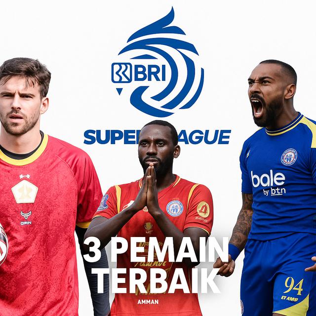 Ilustrasi 3 pemain terbaik BRI Super League 2025/2026. (Generated AI)