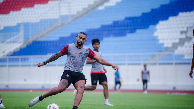 Dalberto Luan jadi pemain tersubur Arema saat ini. (Iwan Setiawan/Bola.com)