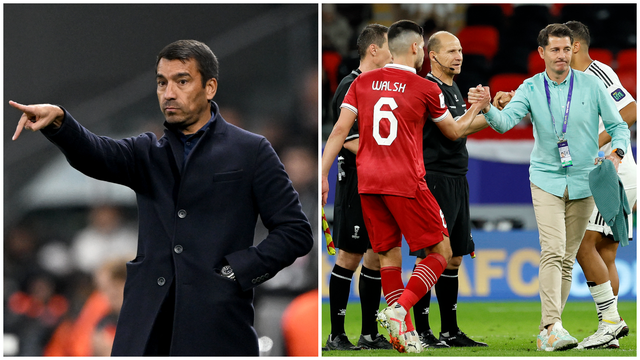 Giovanni van Bronckhorst dan Jesus Casas. (Bola.com/Dok.AFP).