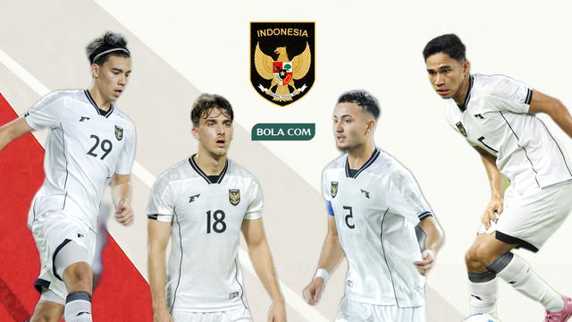 Timnas Indonesia U-22, Dion Markx, Mauro Zijlstra, Ivar Jenner, Marselino Ferdinan. (Bola.com/Wiwig Prayugi)