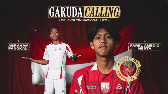 Abraham Pangkali serta Farel Amedio Nesta, dua pemain muda Persis Solo. (Doc Persis)