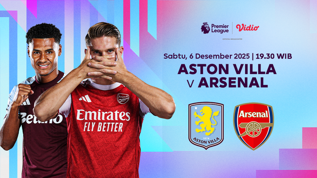 Saksikan Aston Villa vs Arsenal di Vidio. (dok.vidio.com)